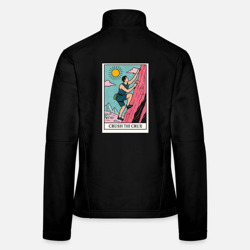 Adventurous boulder motif Women's Softshell Jacket