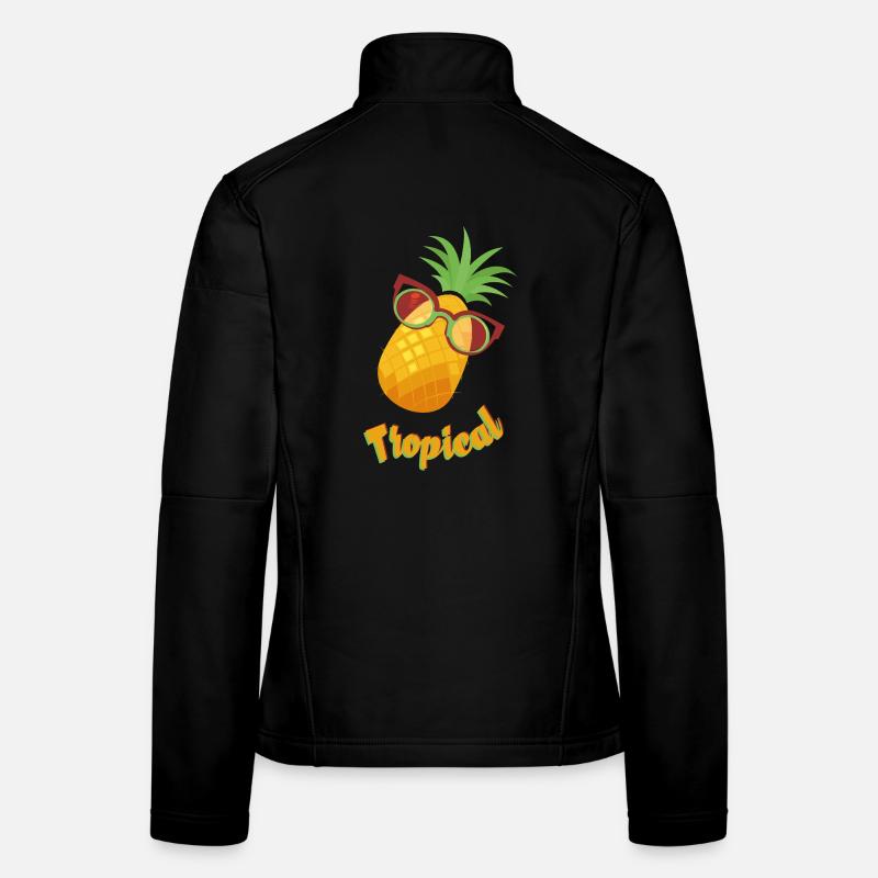 Ananas tropical avec lunettes de soleil Veste en tissu softshell Femme