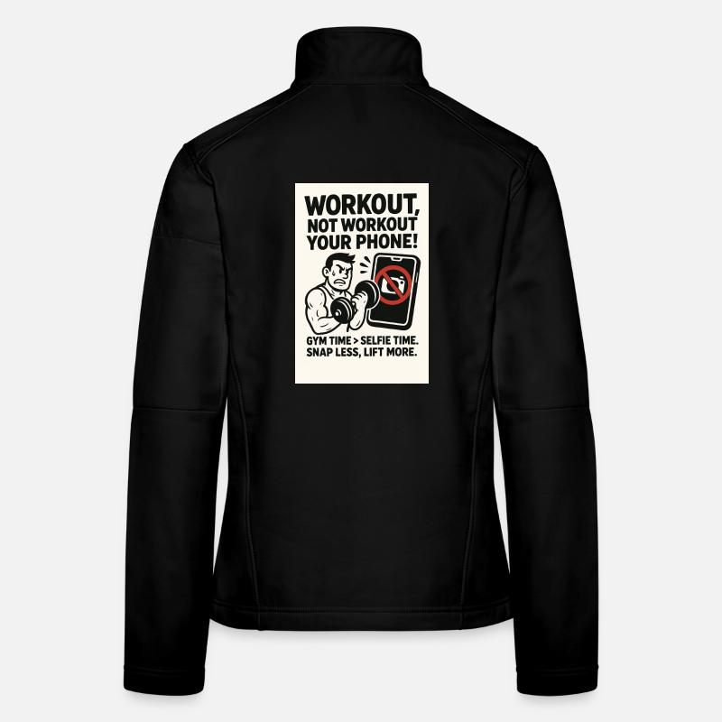Weniger schnappen, mehr heben - Frauen Softshelljacke - Schwarz