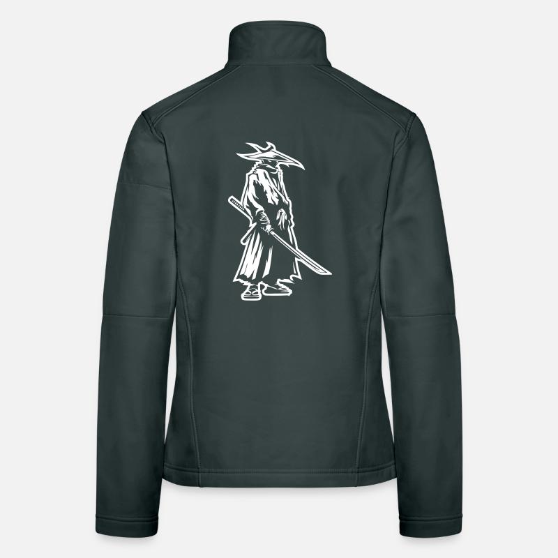 Mystischer Samurai mit Katana Frauen Softshelljacke