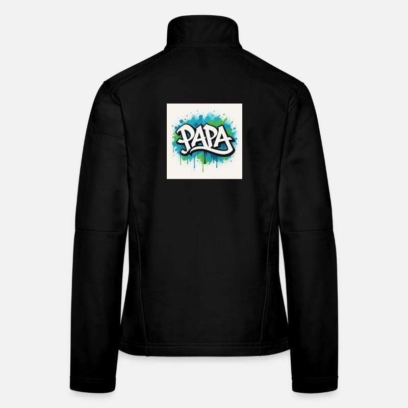 Graffiti Stil Papa Illustration Frauen Softshelljacke
