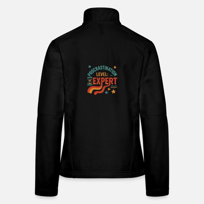 Niveau de procrastination Graphique de motivation de l’expert Veste en tissu softshell Femme