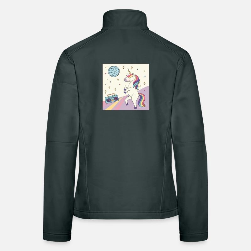 Einhorn Party Disco Frauen Softshelljacke
