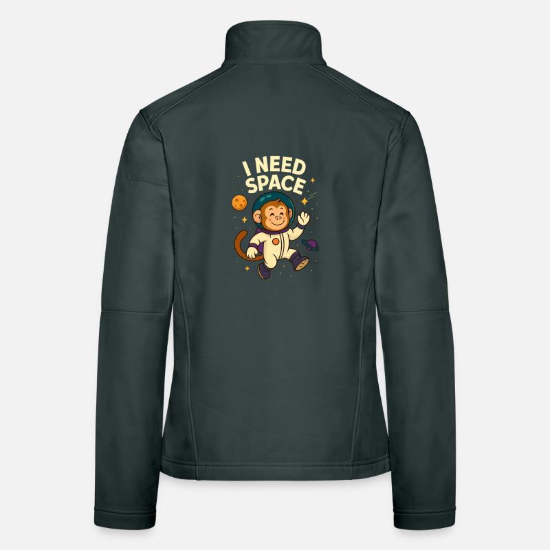 Monkey Astronaut: Space and Fantasy Women's Softshell Jacket