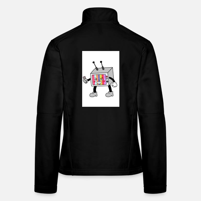 Bunter TV-Roboter Frauen Softshelljacke