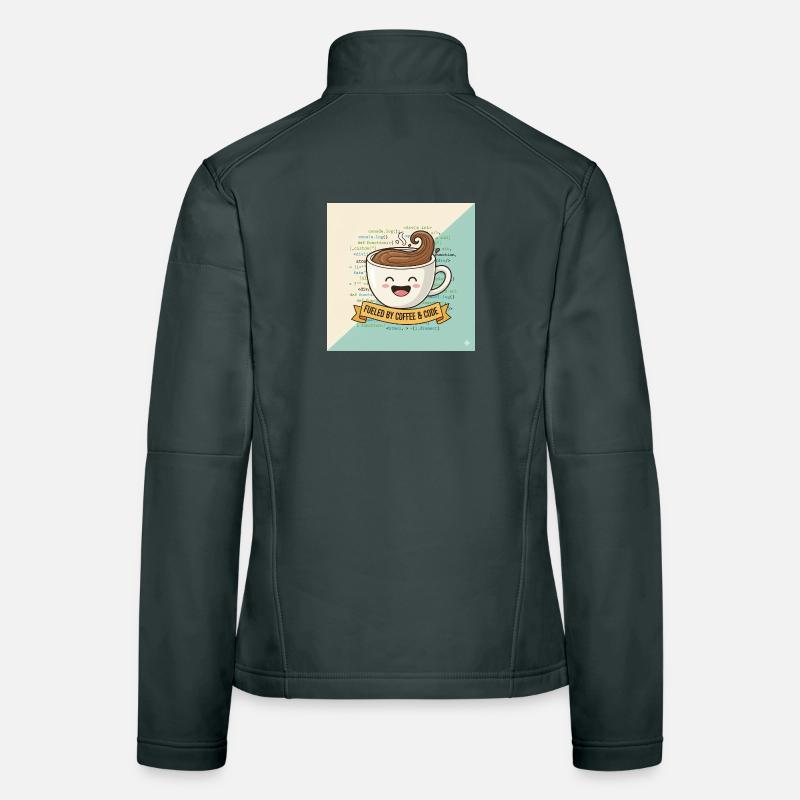 Tasse à café Happy et code Veste en tissu softshell Femme