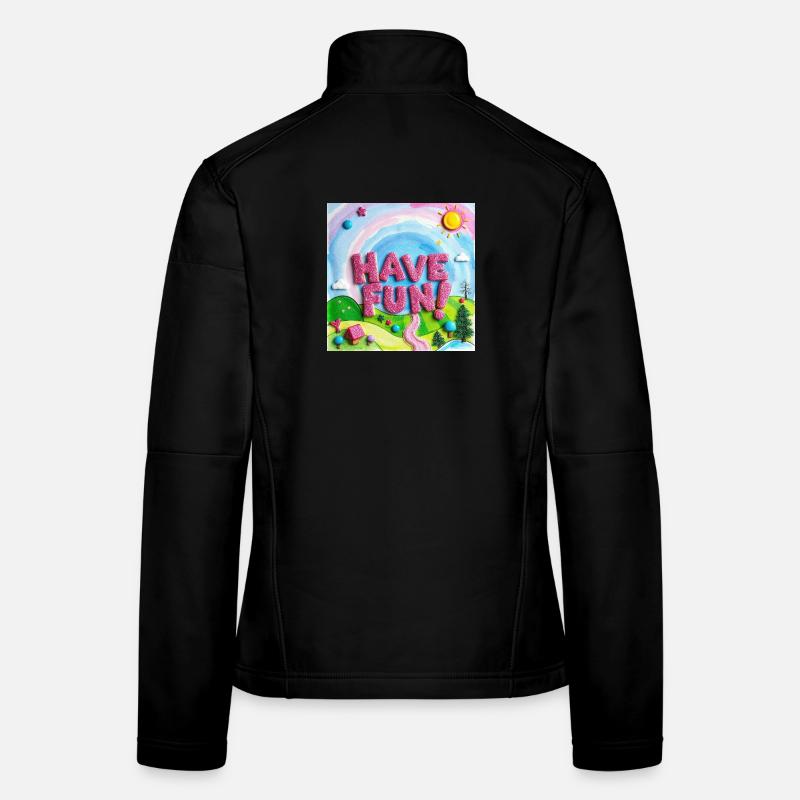 Forêt de bonbons joyeuse Amusez-vous bien ! -SMS Veste en tissu softshell Femme