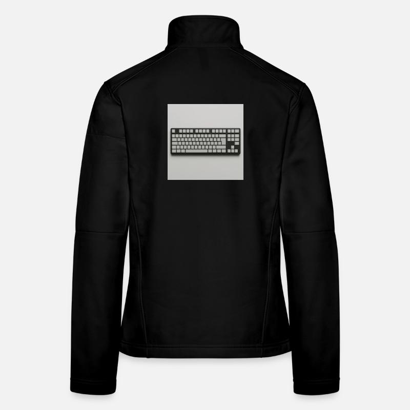 Clavier minimaliste Veste en tissu softshell Femme