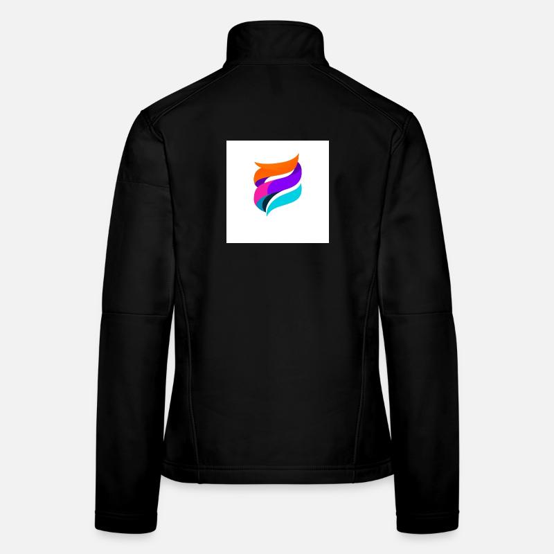 Bunte Ribbon-Form Abstrakt Frauen Softshelljacke