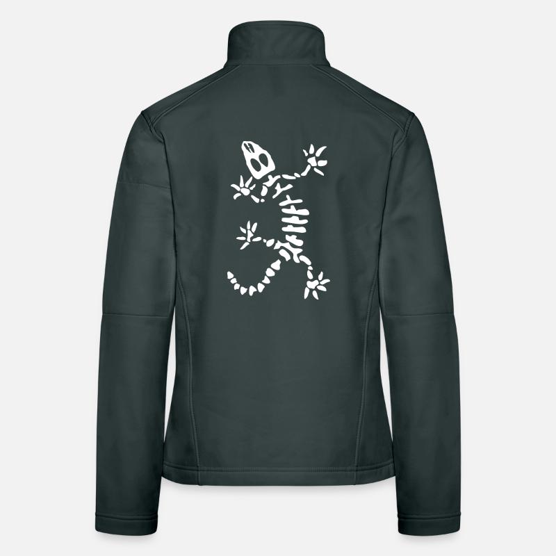 Gecko Skeleton: Lizard, Reptile & Bones Women's Softshell Jacket