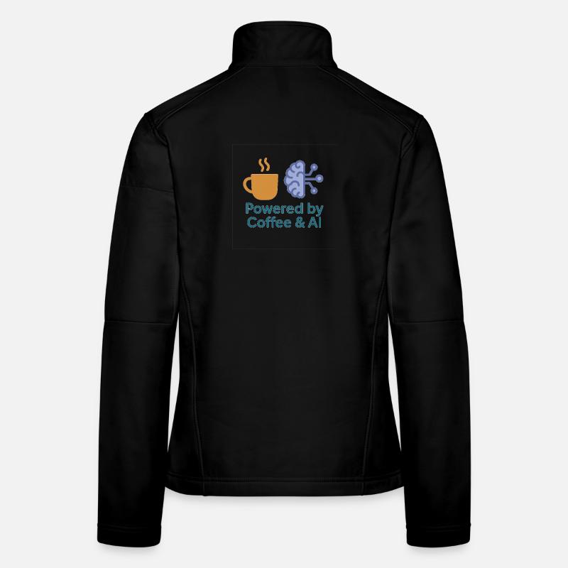 Kaffee KI Kraftdesign Frauen Softshelljacke