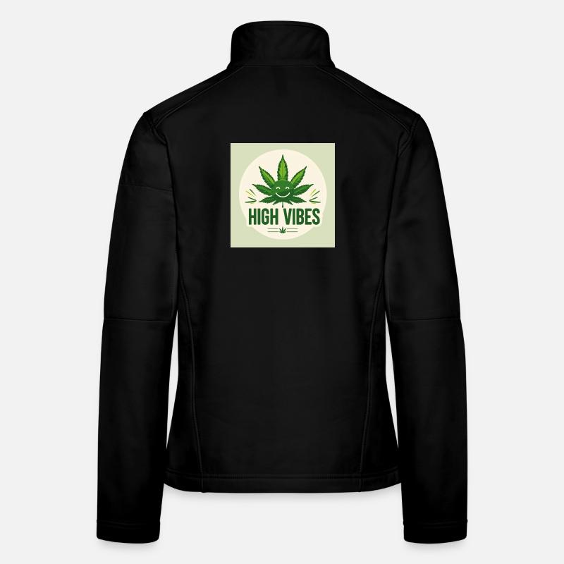 Joie verte à haute vibration Veste en tissu softshell Femme