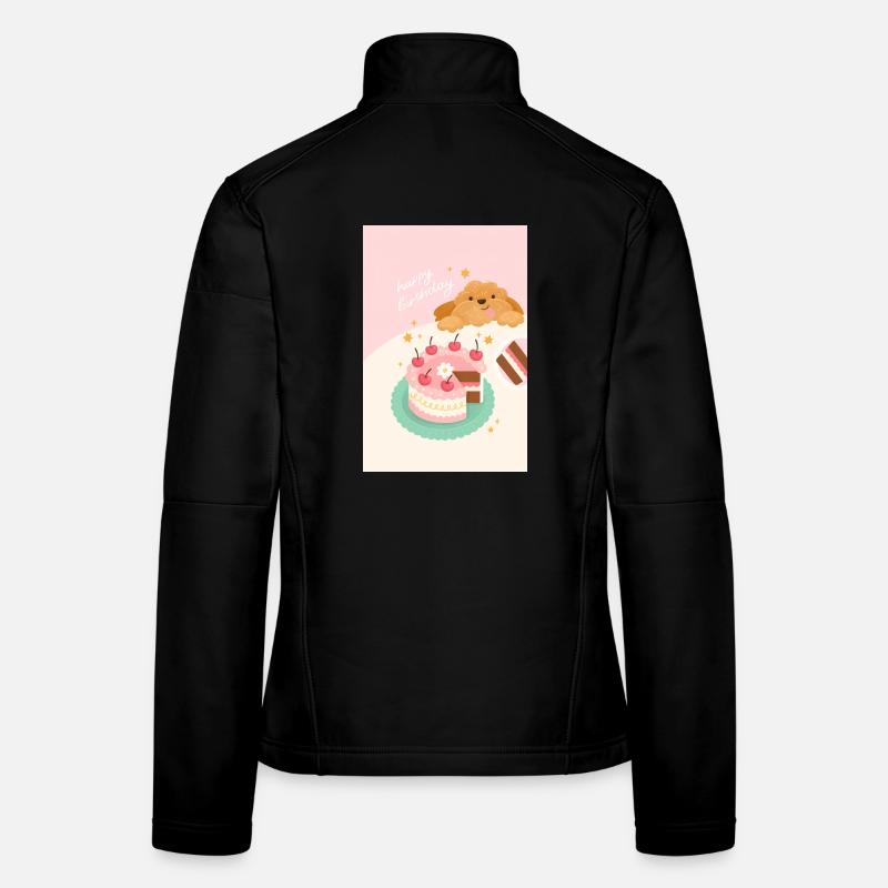 Süßer Hunde-Geburtstagskuchen Frauen Softshelljacke