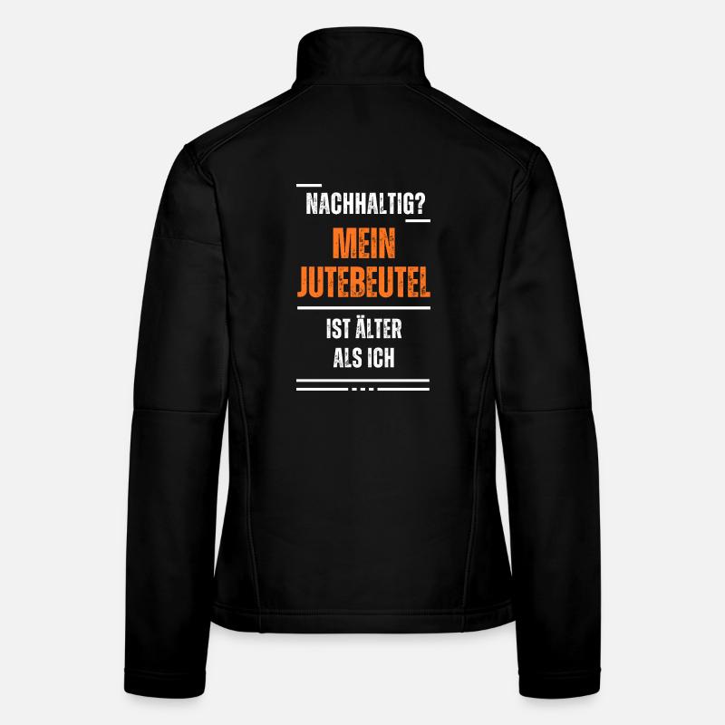 Nachhaltig? - Frauen Softshelljacke - Schwarz