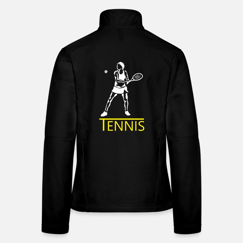 Tennis Silhouette Accent Jaune Veste en tissu softshell Femme