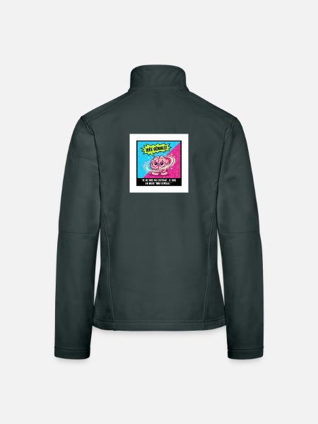 Geniale Idee Brain Pop - Frauen Softshelljacke - Schwarz - Hinten