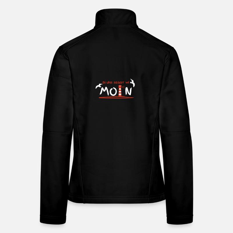 Bei uns sagt man moin  – Leuchtturm Frauen Softshelljacke