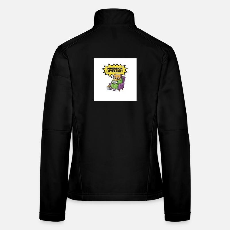 Colorful Literary Immersion - Women's Softshell Jacket - black