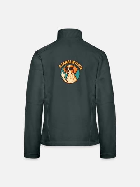 With paws in the face - Women's Softshell Jacket - black - Back