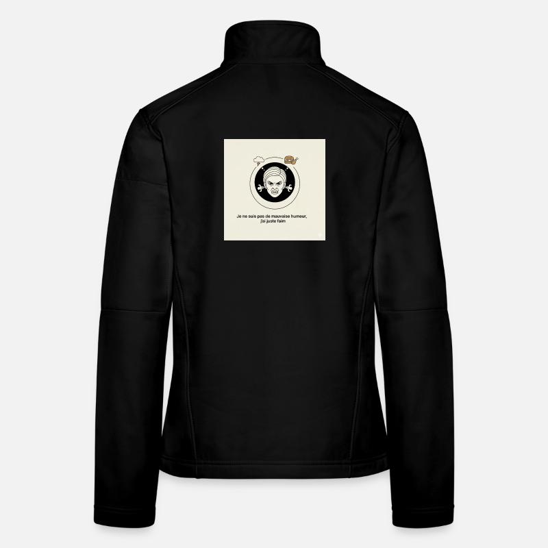 Furious Hunger: Angry Face und Snack - Frauen Softshelljacke - Schwarz