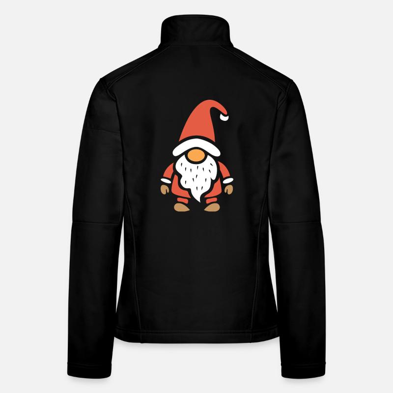 Dessin animé mignon de nain de Noël Veste en tissu softshell Femme