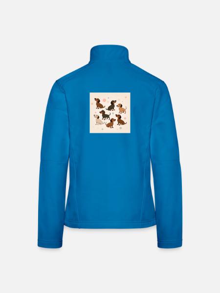 Dackel Paradies  - Frauen Softshelljacke - Schwarz - Hinten