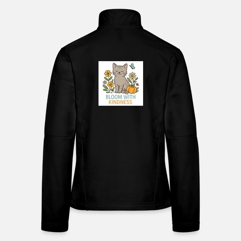 Splendeur florale adaptée aux chats Veste en tissu softshell Femme