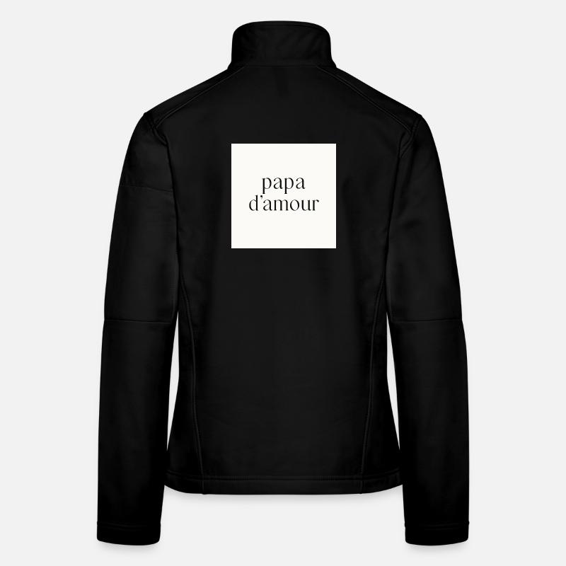Papa der Liebe - Frauen Softshelljacke - Schwarz