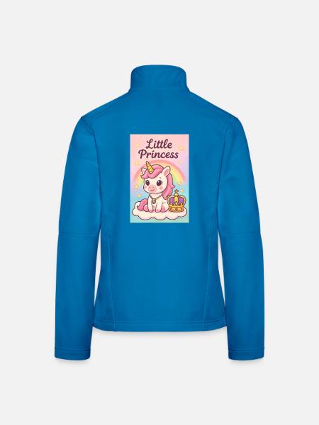 Petite Licorne Princesse - Veste en tissu softshell Femme - noir - Dos