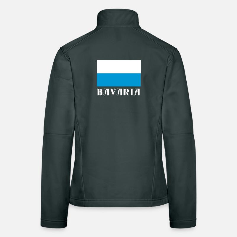 Bavaria Flag with Gothic Text Women's Softshell Jacket