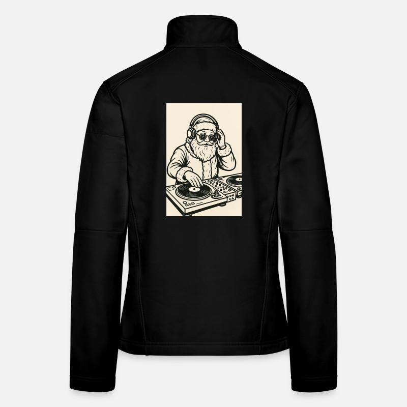 Père Noël DJ sur platines Veste en tissu softshell Femme