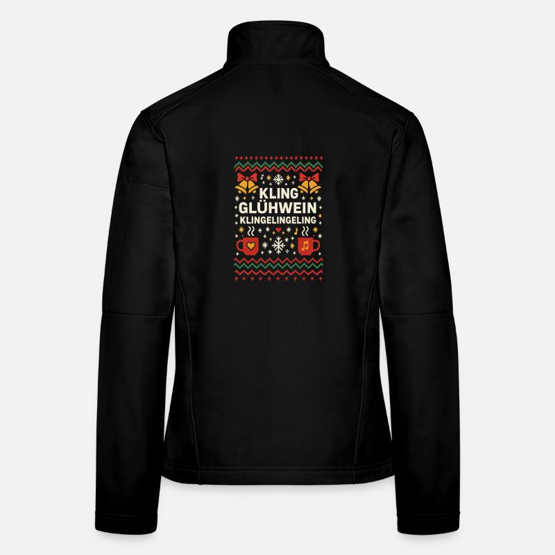 Klingelingeling au vin chaud Veste en tissu softshell Femme
