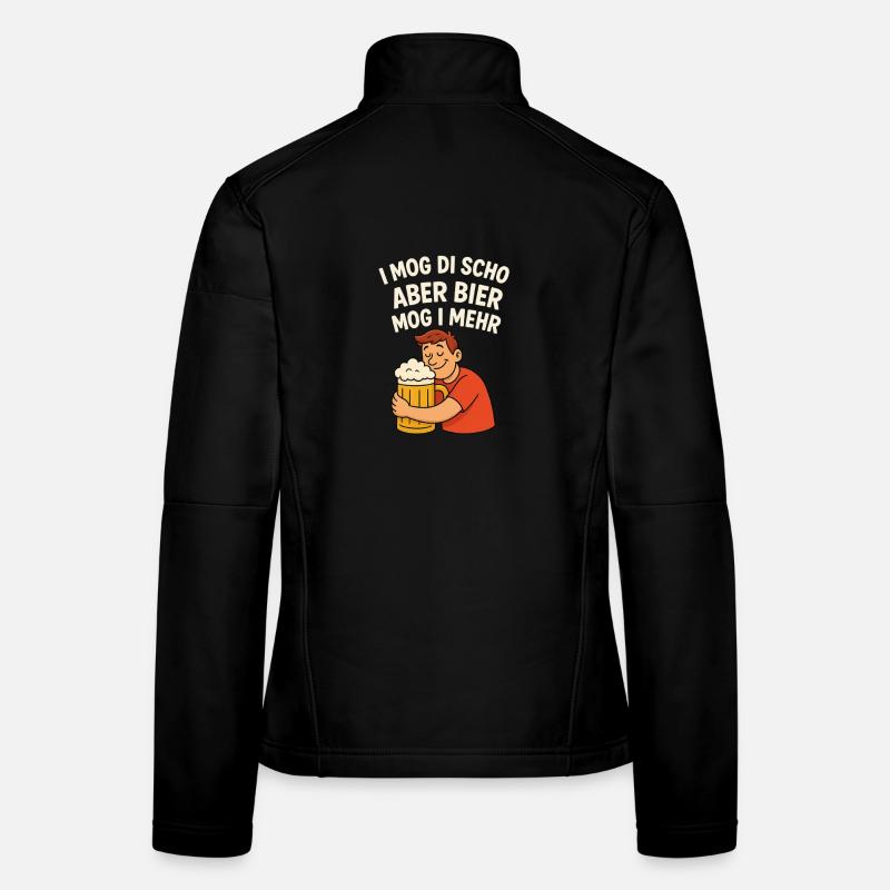 I MOG DI SCHO ABER BIER MOG I MEHR Frauen Softshelljacke