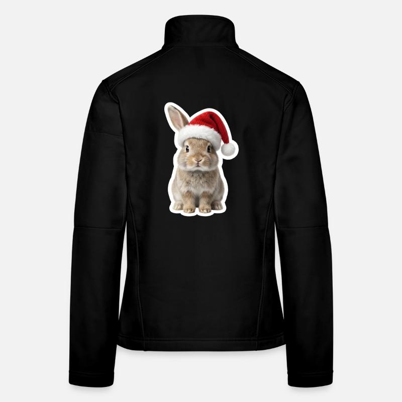 Cute bunny with hat - Christmas Bunny Women's Softshell Jacket