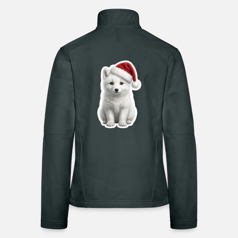 White arctic fox in deep snow Women's Softshell Jacket