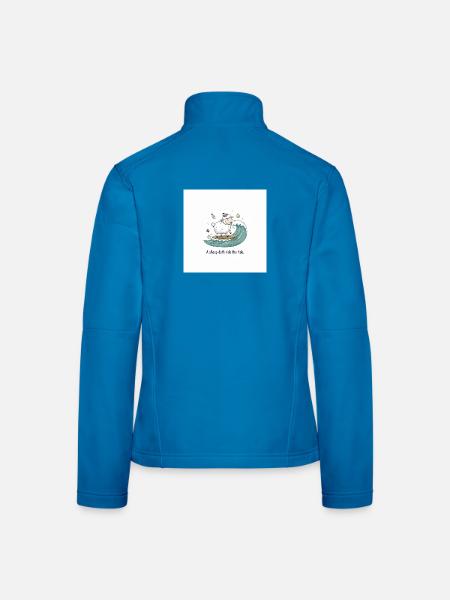Surfing Sheep - Women's Softshell Jacket - black - Back