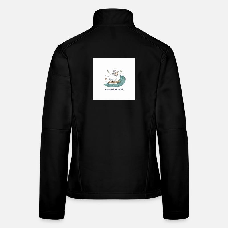 Surfende Schafe Frauen Softshelljacke