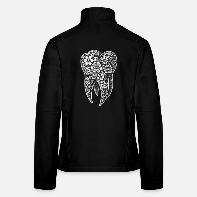 Blumiger Zahn  Frauen Softshelljacke