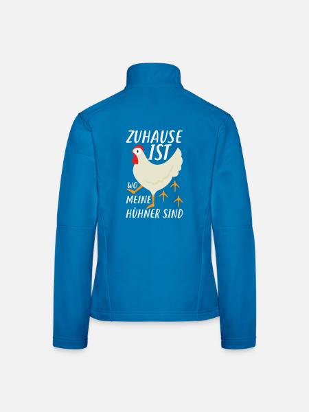 Home is where my chickens are - Women's Softshell Jacket - black - Back