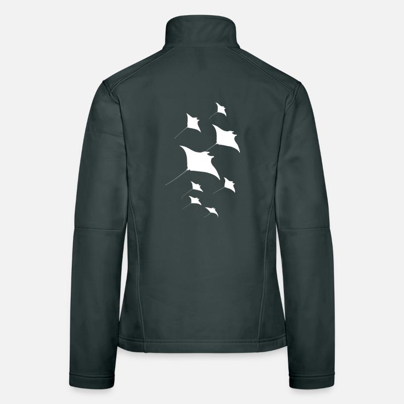 Manta Ray, Devil Ray, Stingray, Diver Women's Softshell Jacket