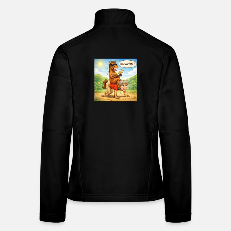 Inversion des rôles cheval - homme Veste en tissu softshell Femme