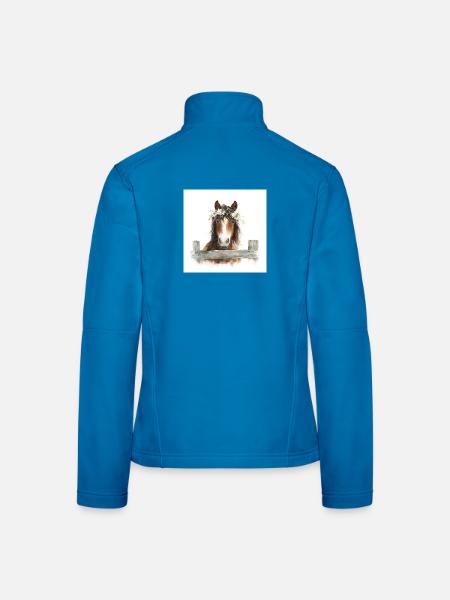 Blumenkronenponys - Frauen Softshelljacke - Schwarz - Hinten