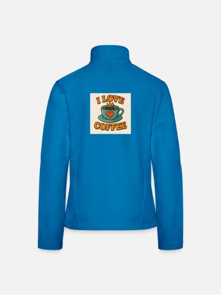 Coffee Love Cup - Women's Softshell Jacket - mouse grey - Back