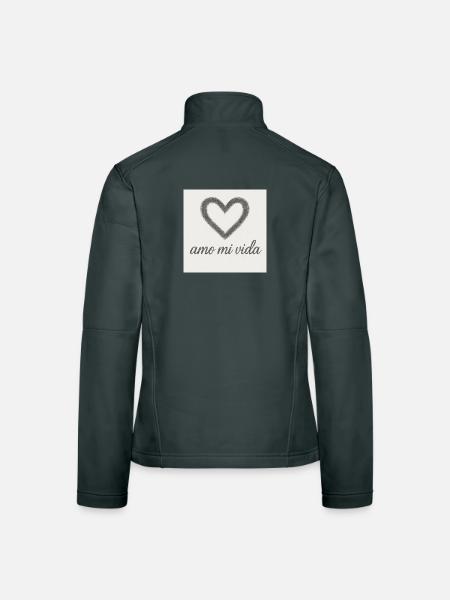 Cœur et joie de vivre - Veste en tissu softshell Femme - noir - Dos
