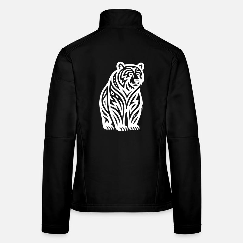 Just a White Bear #2 / JustN-imal - Frauen Softshelljacke - Schwarz