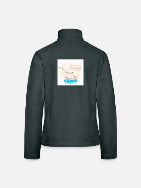 Poolside Rebellion - Women's Softshell Jacket - black - Back