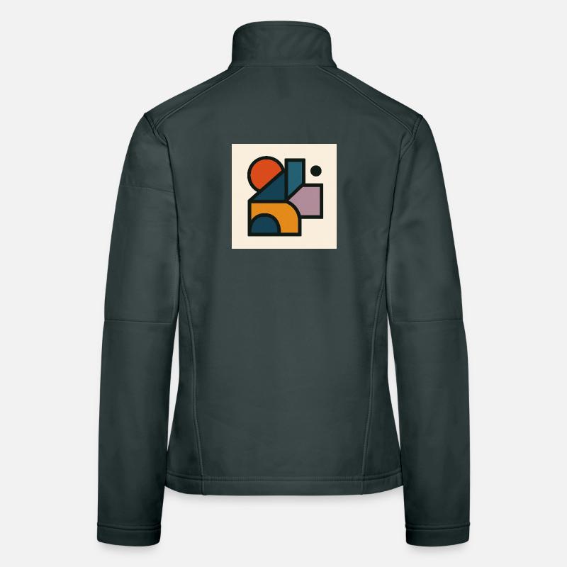 Contrasting geometric shapes Women's Softshell Jacket