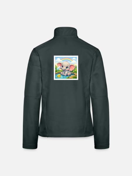 Elli the Elephant - Women's Softshell Jacket - mouse grey - Back