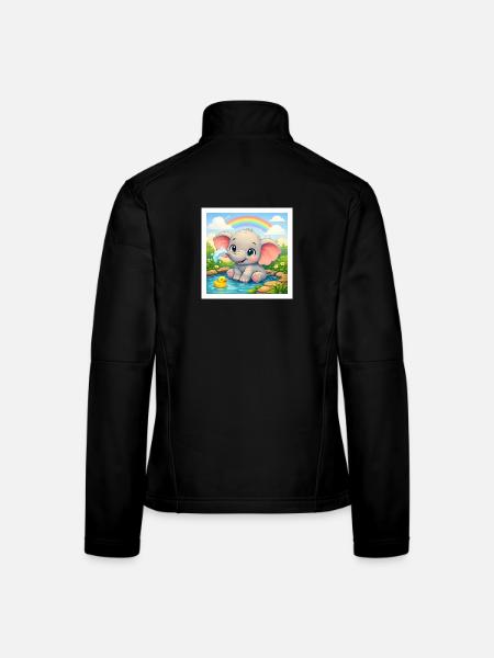 Elli the Elephant - Women's Softshell Jacket - black - Back