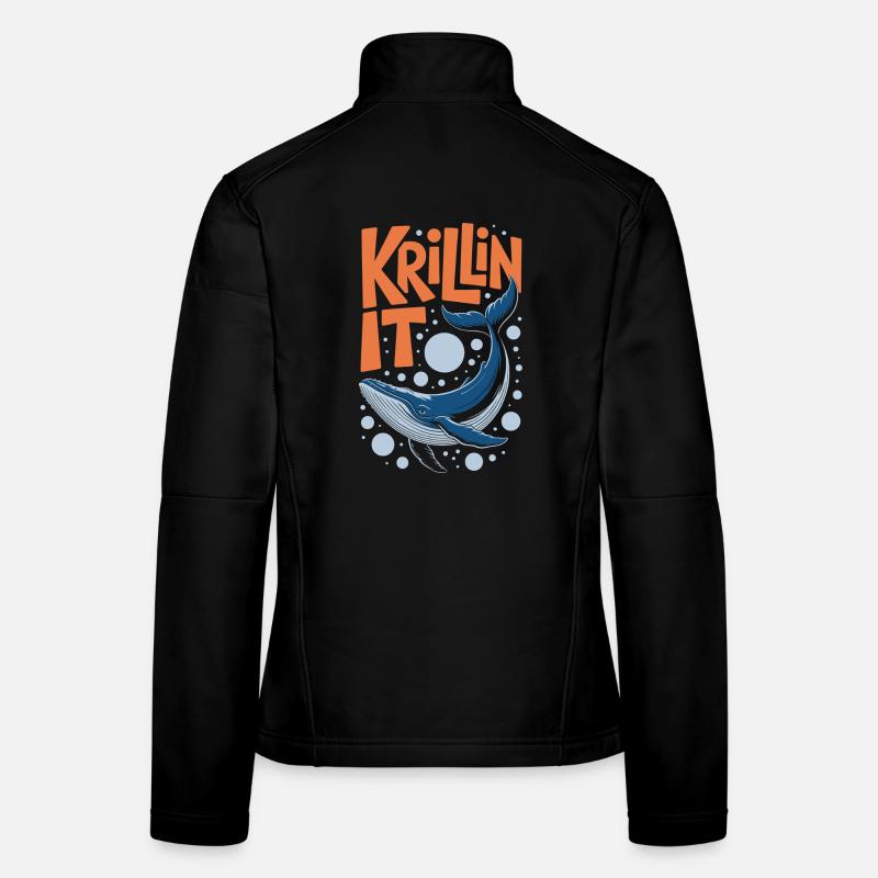Lustiger Blauwal Krillin It Frauen Softshelljacke